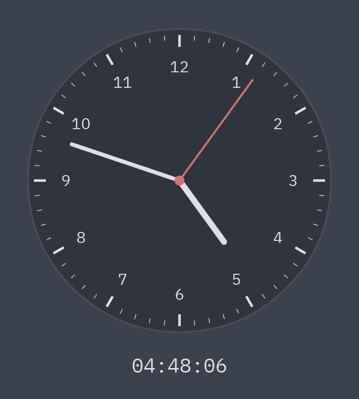 An analog clock