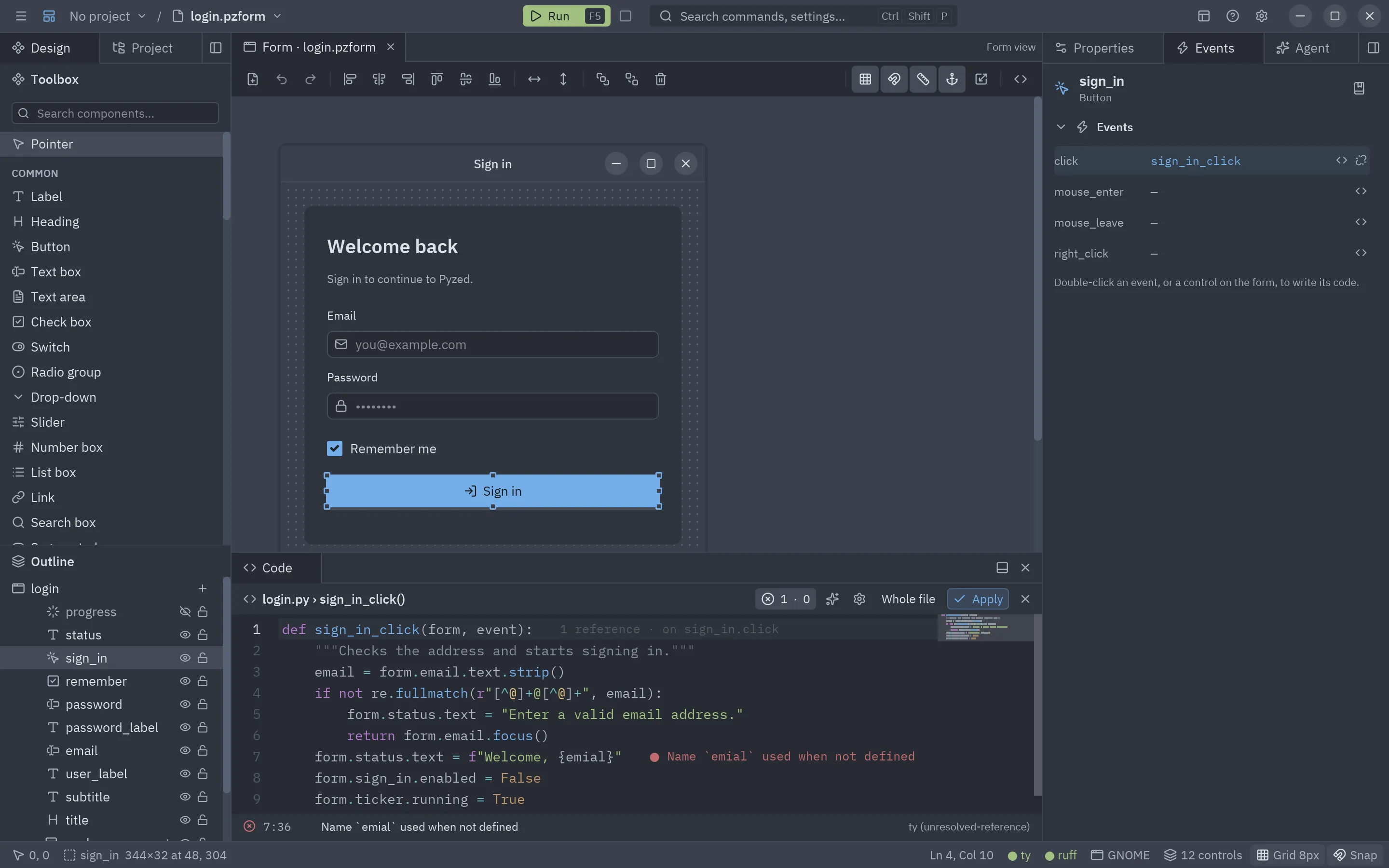 Inline errors, the problems list and code lens