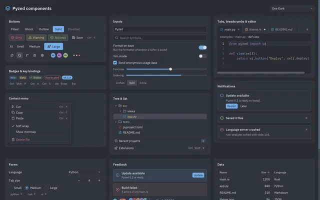 Component gallery