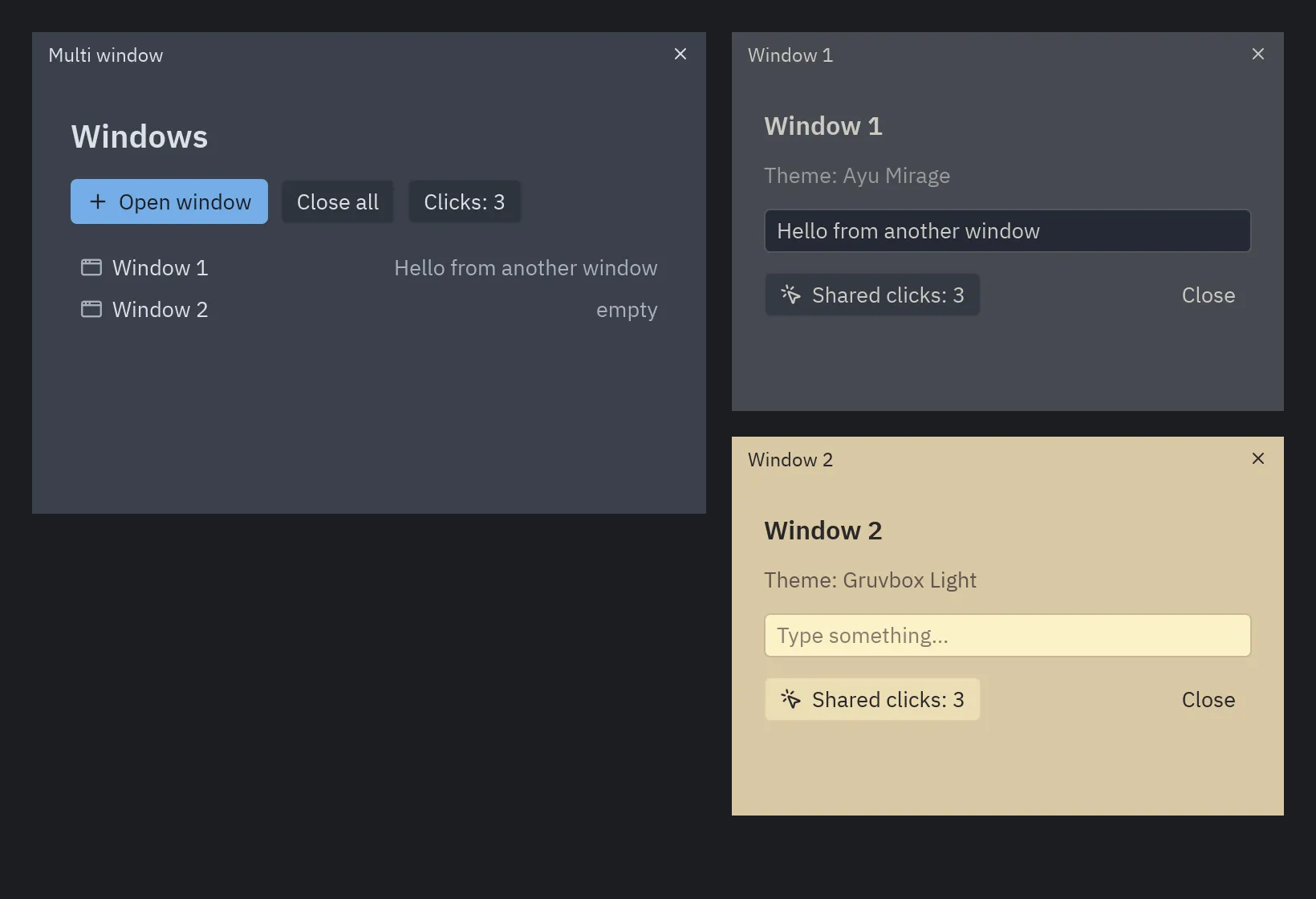 Multiple windows