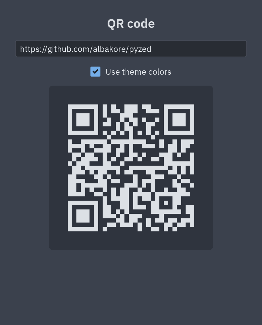 A QR code generated from a link