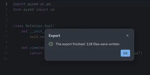 Alert: Python GUI component
