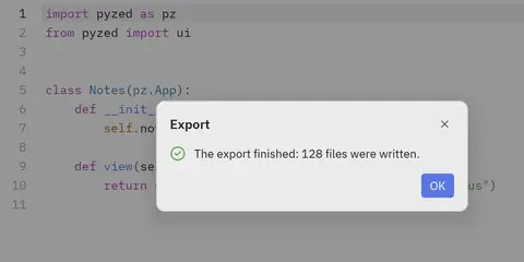 Alert: Python GUI component