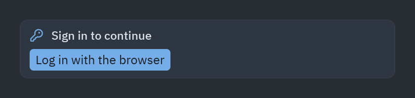 Sign-in prompt: One method