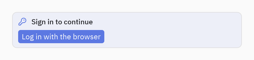 Sign-in prompt: One method