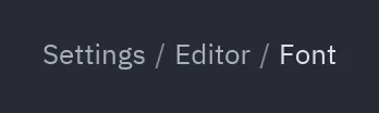 Breadcrumbs: separator="/"