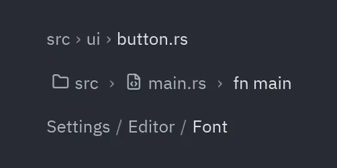 Breadcrumbs: Python GUI component