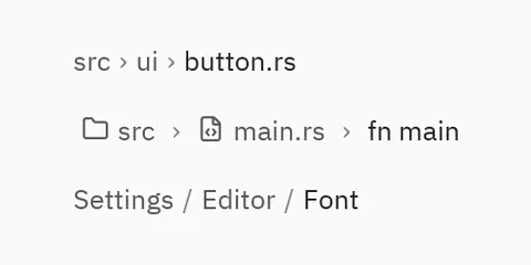 Breadcrumbs: Python GUI component