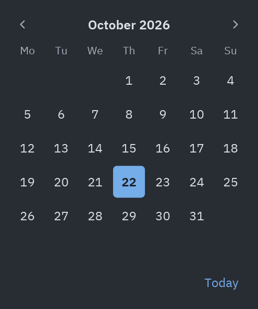 Calendar: show_outside=False
