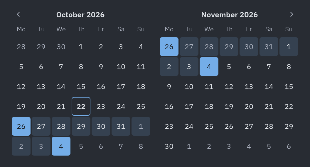Calendar: months=2