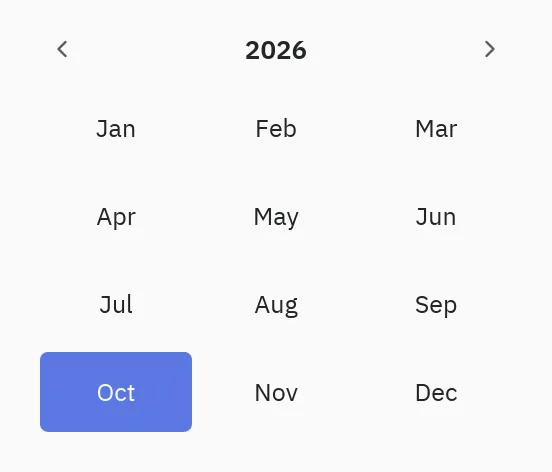 Calendar: set_view("months")