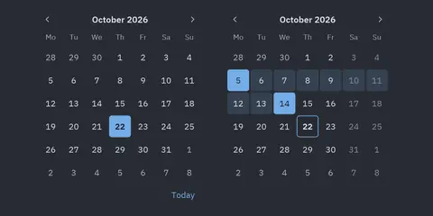 Calendar: Python GUI component