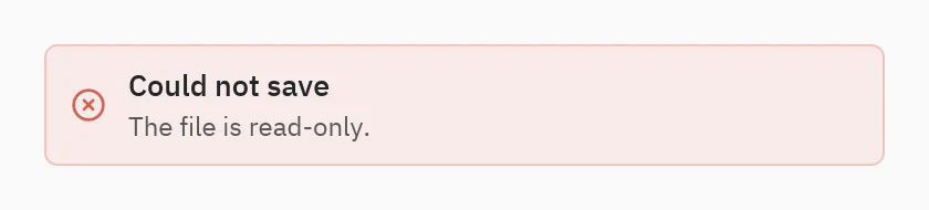 Aviso: tint="error"