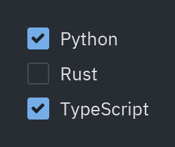 Checkbox: A list of options