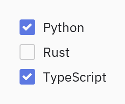 Checkbox: A list of options