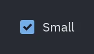 Checkbox: size="sm"