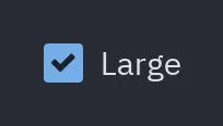 Checkbox: size="lg"