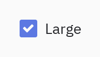 Checkbox: size="lg"