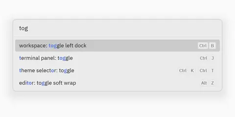 Command palette: Python GUI component