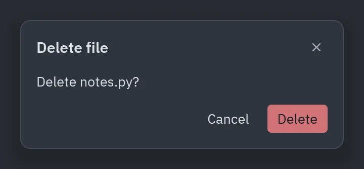 Confirm: danger=True