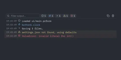 Console: Python GUI component