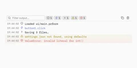 Console: Python GUI component