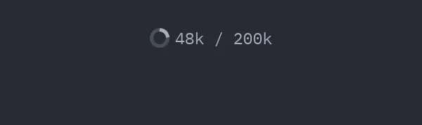 Context meter: Below 80%