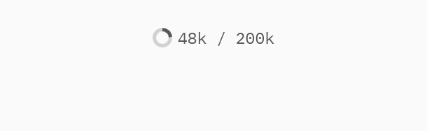 Context meter: Below 80%