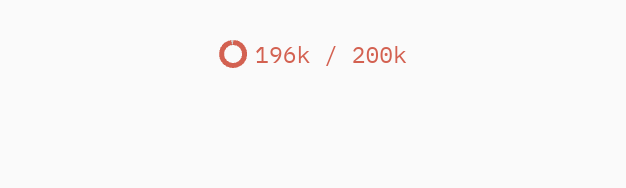 Context meter: From 95%