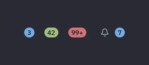 Count badge: Python GUI component