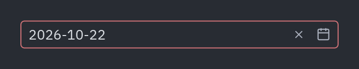 Selector de fecha: invalid=True