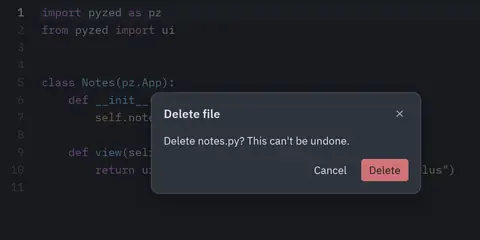 Dialog layer: Python GUI component
