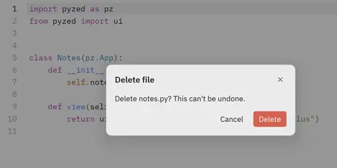 Dialog layer: Python GUI component