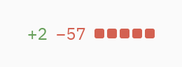 Diff stat: Mostly removed