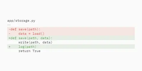 Diff view: Python GUI component