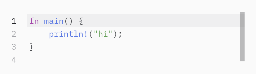 Editor: language="rust"