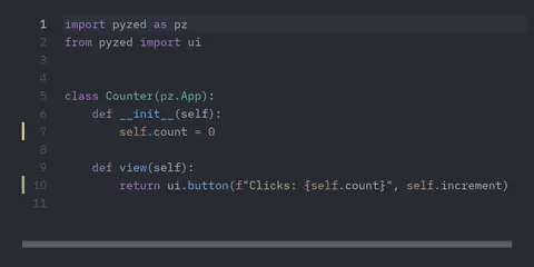 Editor: Python GUI component