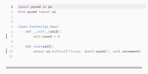 Editor: Python GUI component