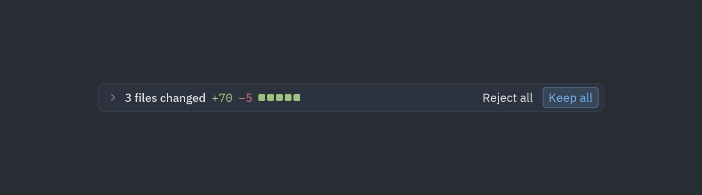 Edits bar