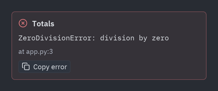 Error boundary: title="Totals"