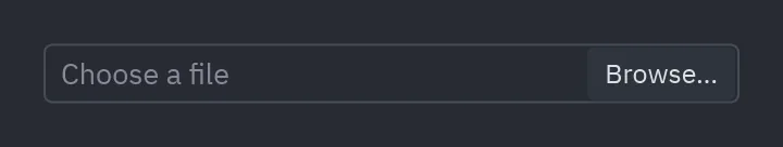 File picker: button="Browse…"