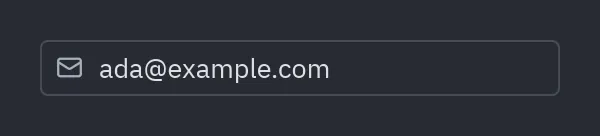 Input: icon="mail"