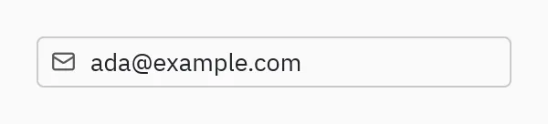 Input: icon="mail"