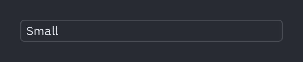 Input: size="sm"