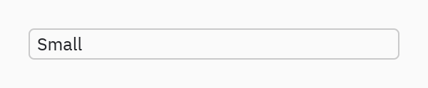 Input: size="sm"