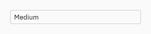 Input: size="md"