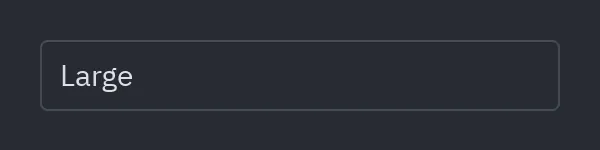 Input: size="lg"