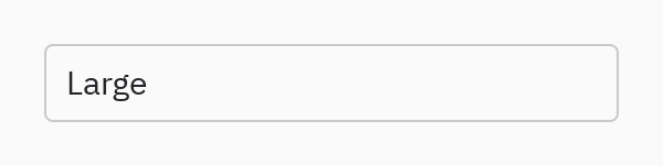 Input: size="lg"