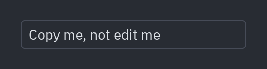Input: readonly=True