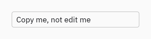 Input: readonly=True